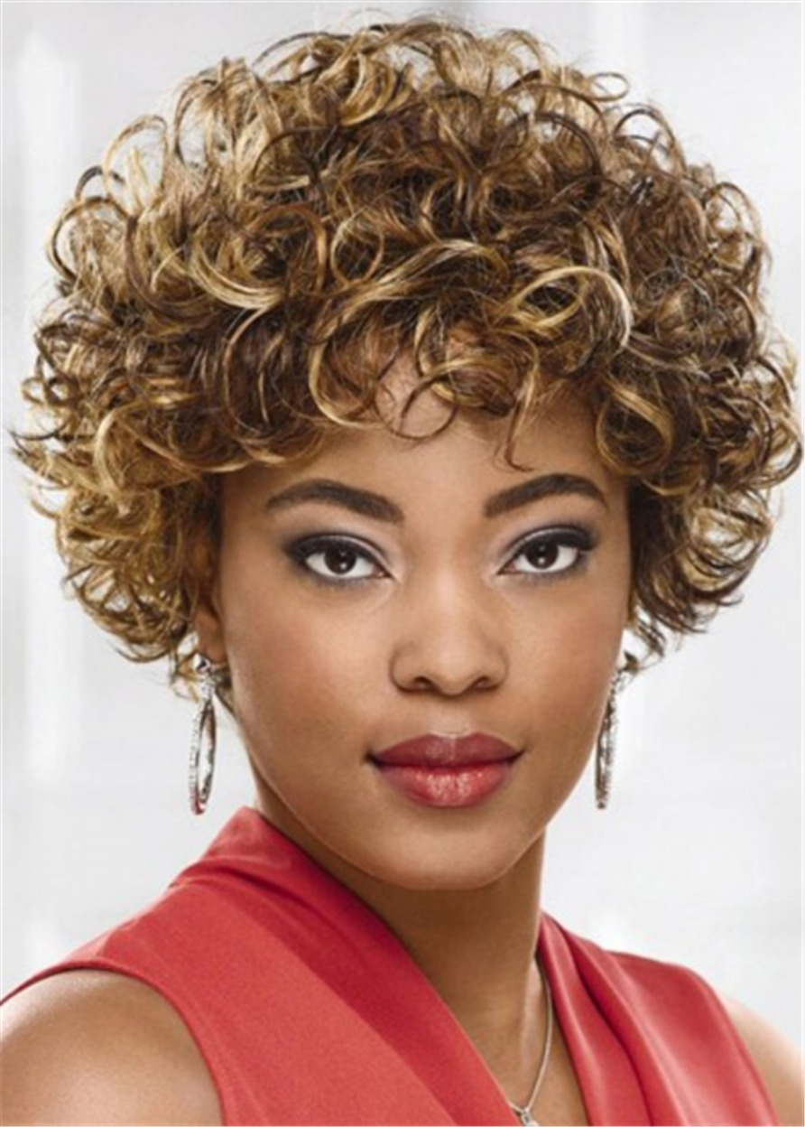 Loose Voluminous Curly Hairstyle Synthetic Hair Capless Women Wigs 10 Inches
