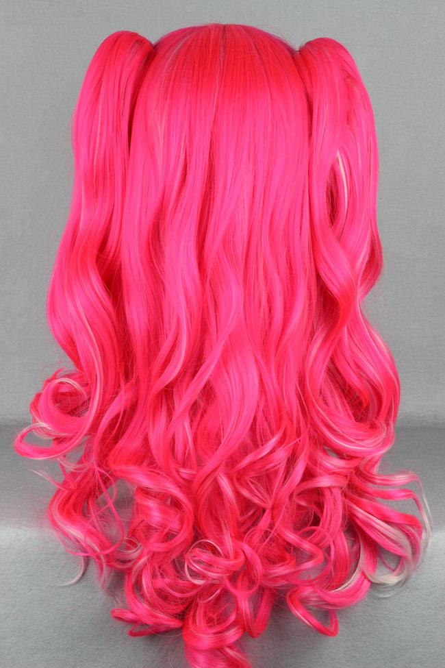 Japanese Lolita Style Pink Color Cosplay Wigs 28 Inches