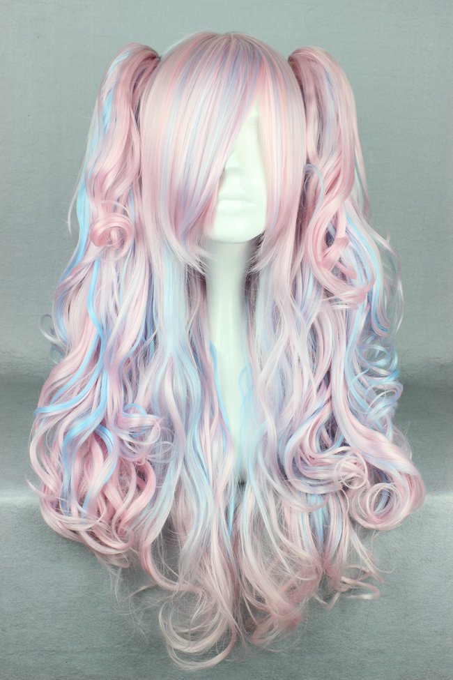 New Arrival Long Deep Wave Mixed Color Cosplay Wig 26 Inches