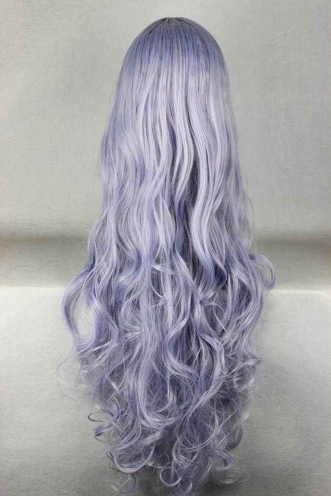 Super Long Curly Light Purple Synthetic Hair Cosplay Wigs 36 Inches