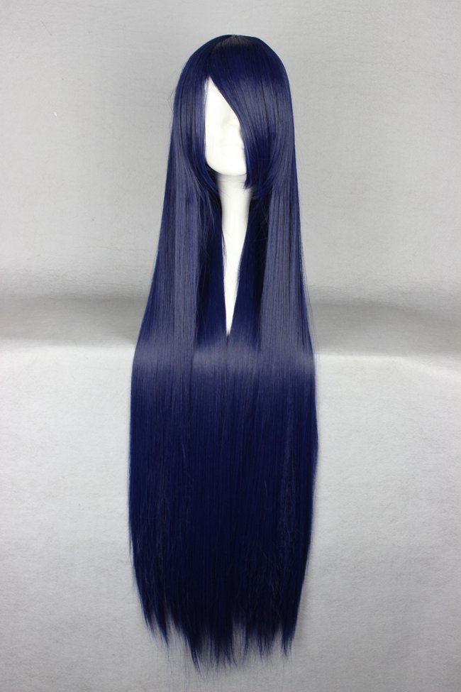 Long Straight Versatile Blue Cosplay Wig 30 Inches