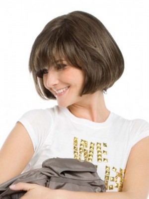 The Hairstyle of Tempo Hand-Tied Bob Style Synthetic Capless Wig 8 Inches