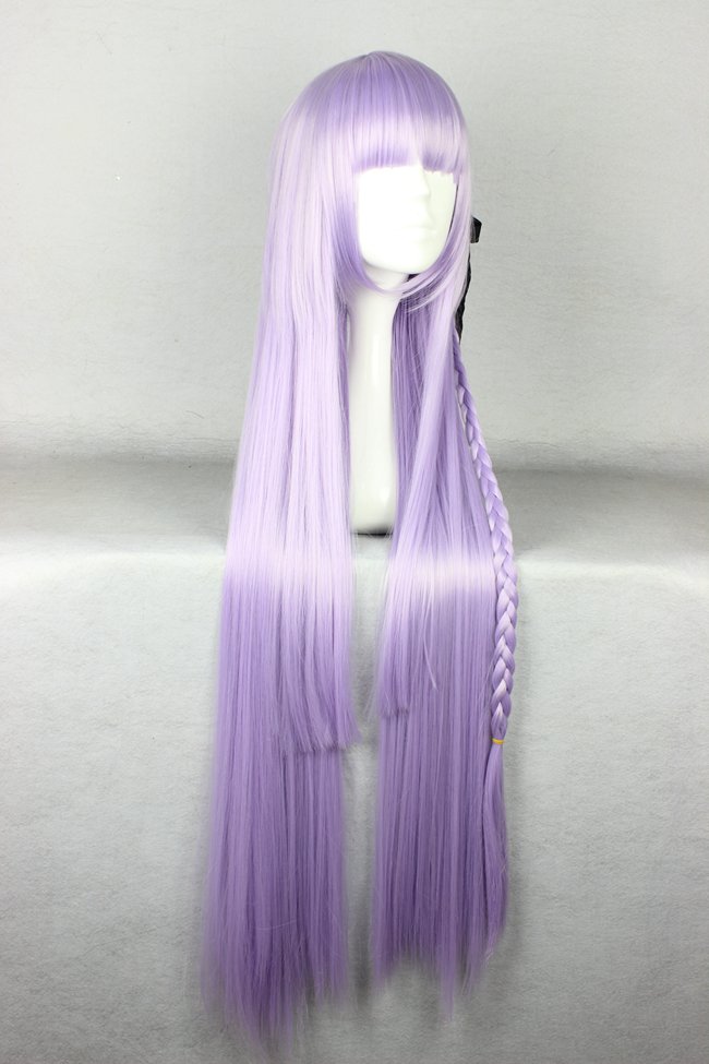 Japanese Dangan-Ronpa Series Kirigiri Kyouko Light Purple Color Cosplay Wigs 40 Inches