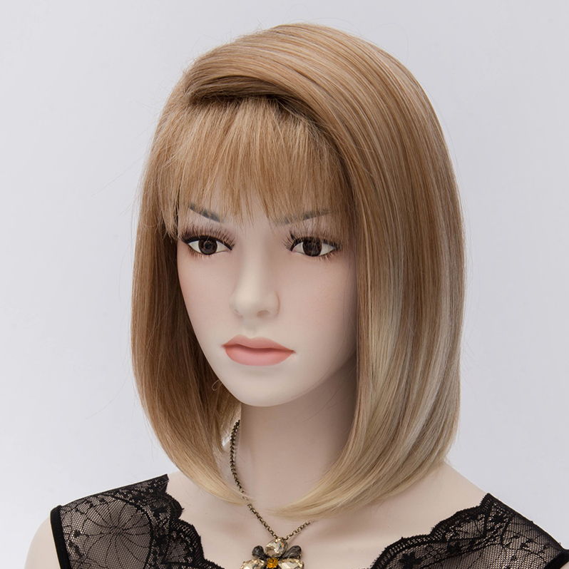 Fashionable Angel Heat-Resistant Short Bob Brown Hair Wig 12 Inches