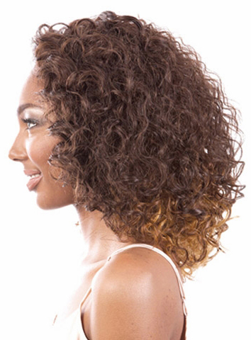 High Quality Medium Curly Capless Synthetic Hair Wig 12 Inches