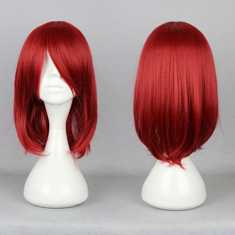 Black Butler Hairstyle Long Straight Red Cosplay Wig 14 Inches