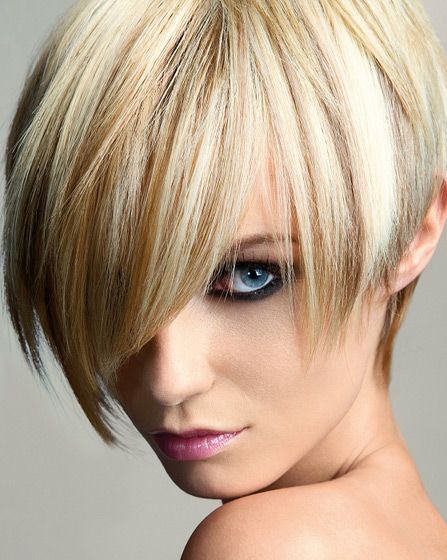 Fashion Unique Short Straight Mixed Color With Highlight Synthetic Hair Wig