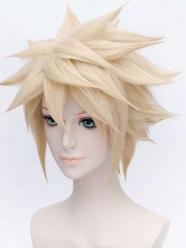 Final Fantasy VII Cosplay Short Golden Wig 12 Inches