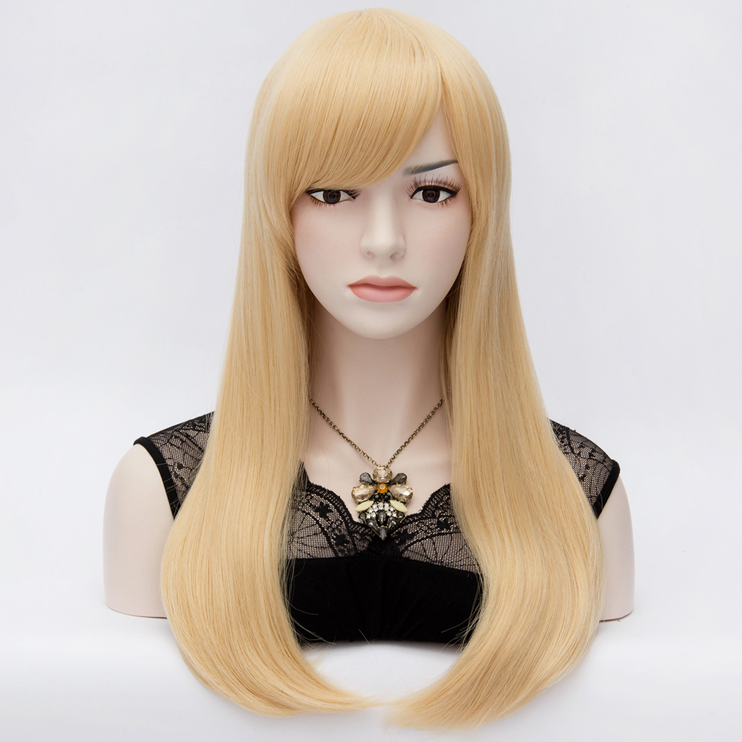 Daily Use Sexy Blonde Natural Straight Cosplay Wig 24 Inches