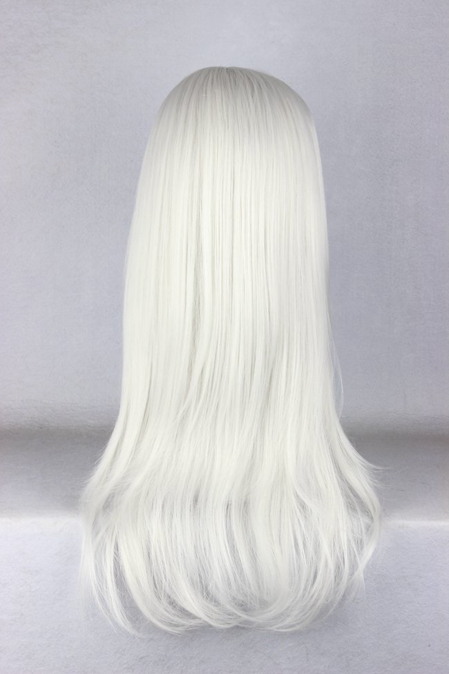 Japanese Sephiroth Style Long Straight White Cosplay Wigs 22 Inches