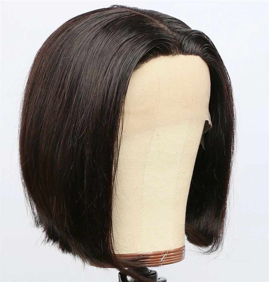 Bob Hairstyle Middle Part Natraul Straight Synthetic Hair Capless Wigs For African American Women