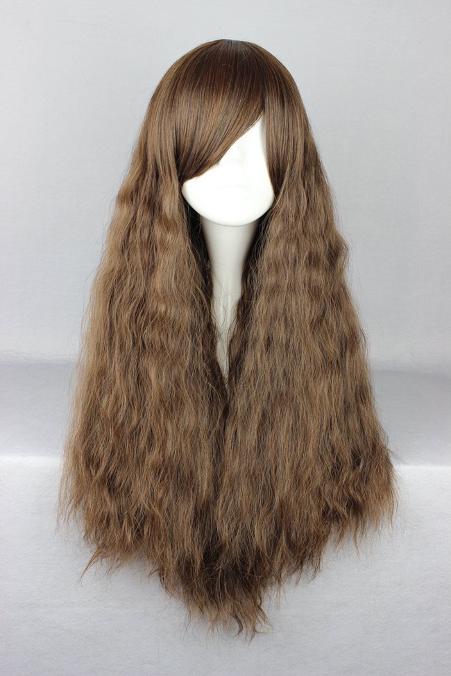 Japanese Lolita Style Brown Color Cosplay Wigs 28 Inches
