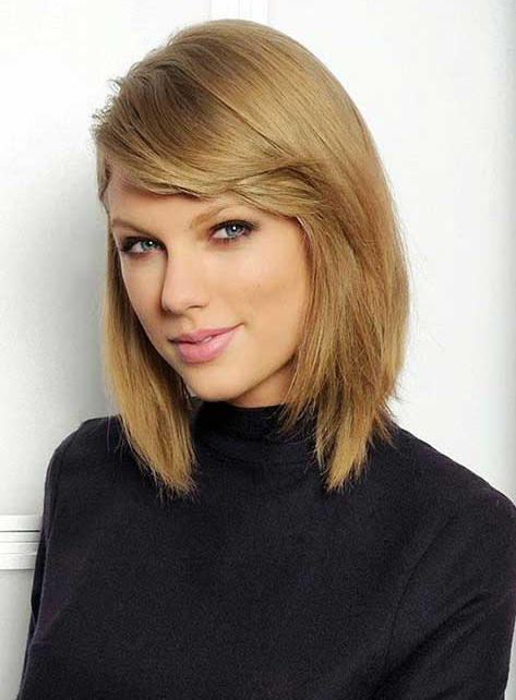 Taylor Swift Mid-length Straight LOB Lace Front Synthetic Wigs