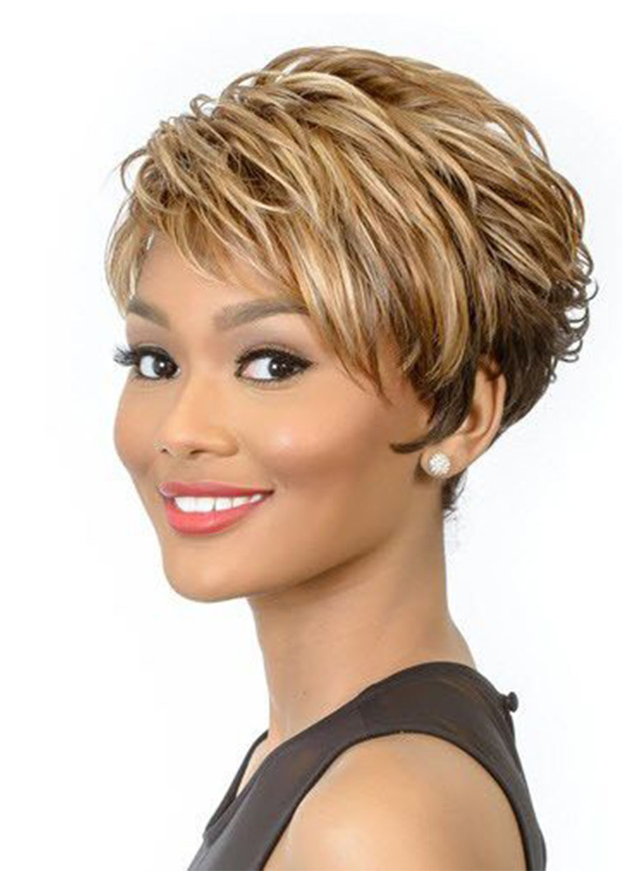 Brown Wigs for Women Short Straight Hair Wig Synthetic Lace Front Wigs 12inch