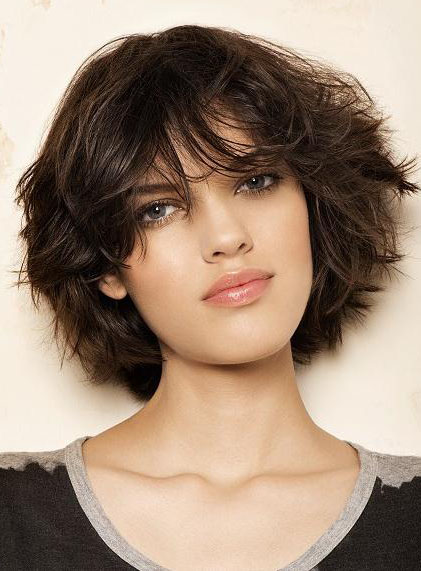 Free Style Fashion 100% Human Hair Short Loose Wavy Full Wig 8 Inches