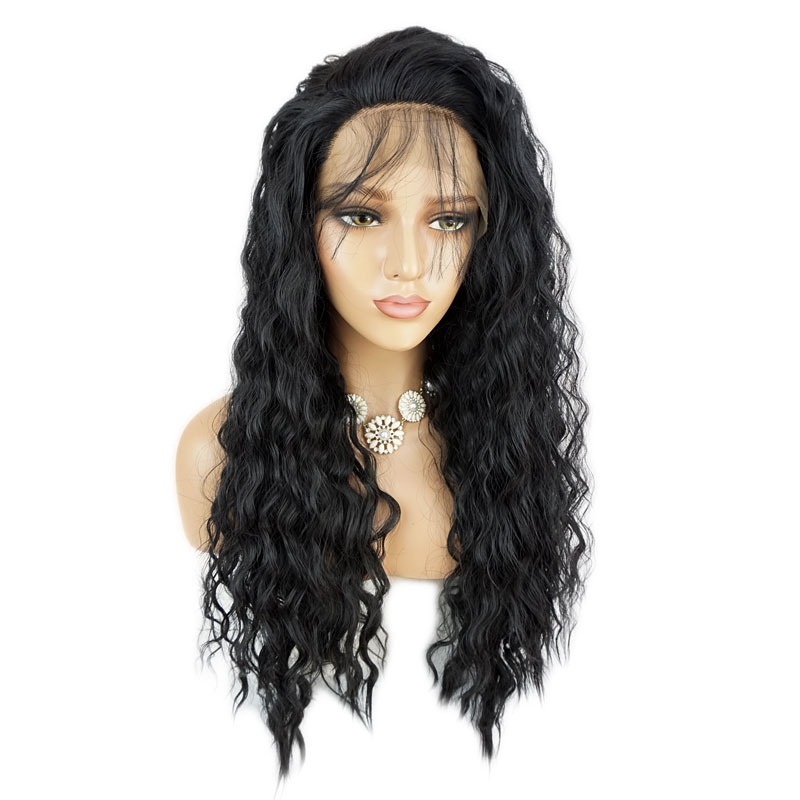 Long Sexy Loose Wave African American Synthetic Hair Lace Front Wigs 24 Inches
