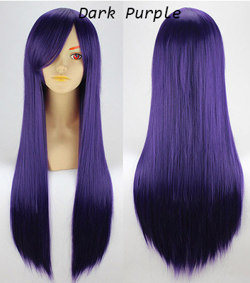 Colorful Cosplay Long Straight Synthetic Hair Capless Wig 30 Inches