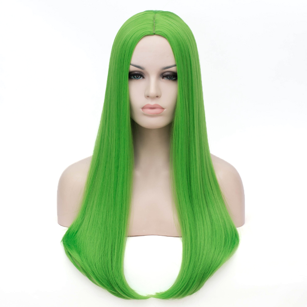 Cosplay Wig Green Hair Synthetic Straight Wig 26 Inches