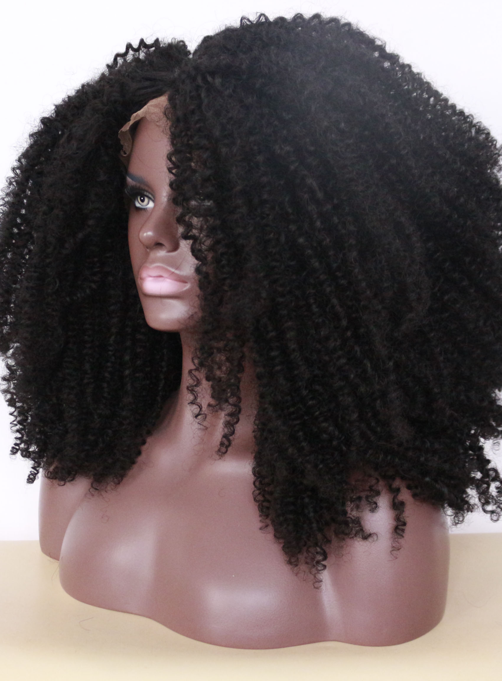 Black Women Kinky Curly Lace Front 150% Density Synthetic Wigs 14 Inches