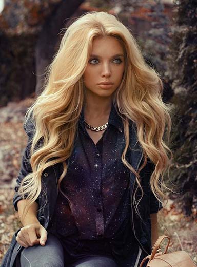 Human Hair Wavy Lace Front Cap 26 Inches 120% Wigs