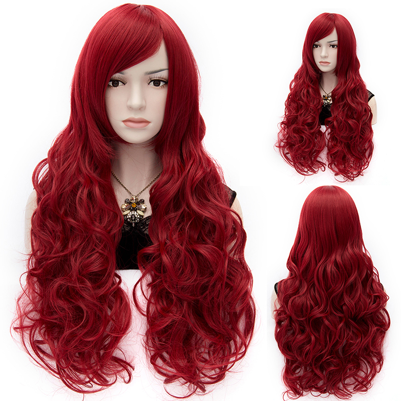 Gorgeous Anastasia Long Wavy Red Hair Wig 32 Inches