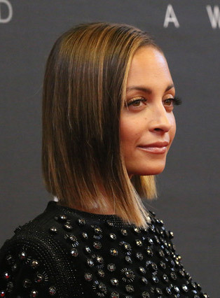 Custom Nicole Richie Shoulder Length 14 Inches Bob Hairstyle Lace Front Wig 100% Human Hair