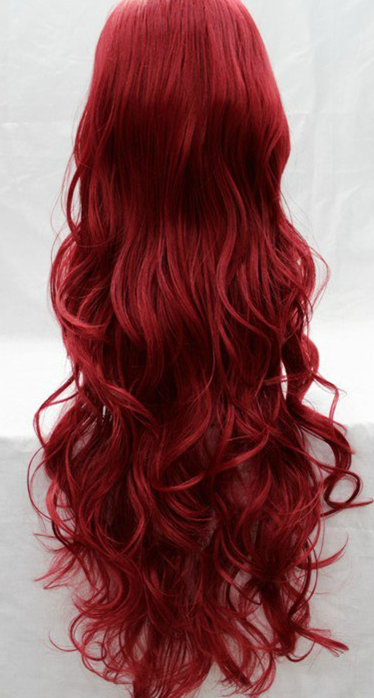 New Fashion Amazing Super Long Wavy Red Wig for Cosplay