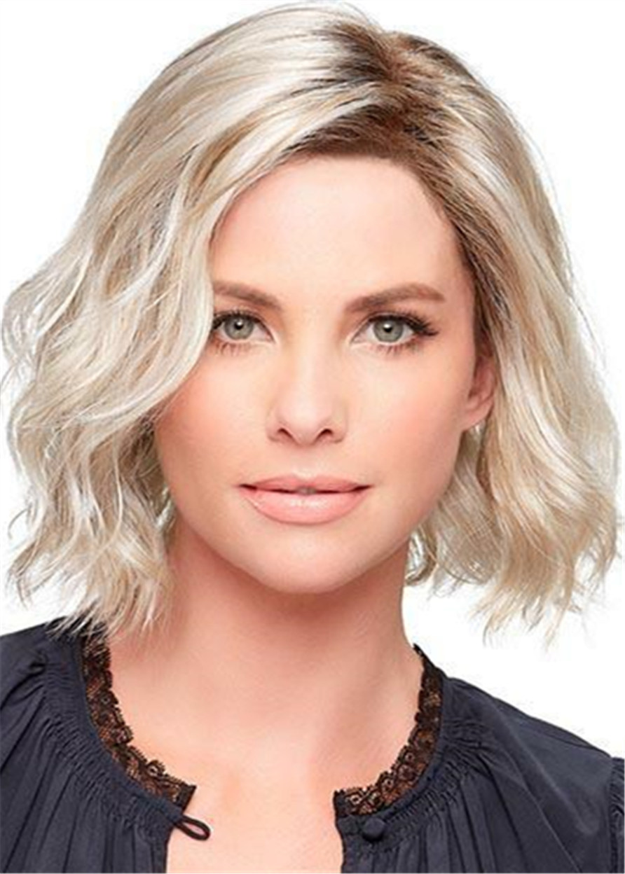 Fashion Medium Loose Wave Layered Synthetic Hair Capless Wigs 12 Inches