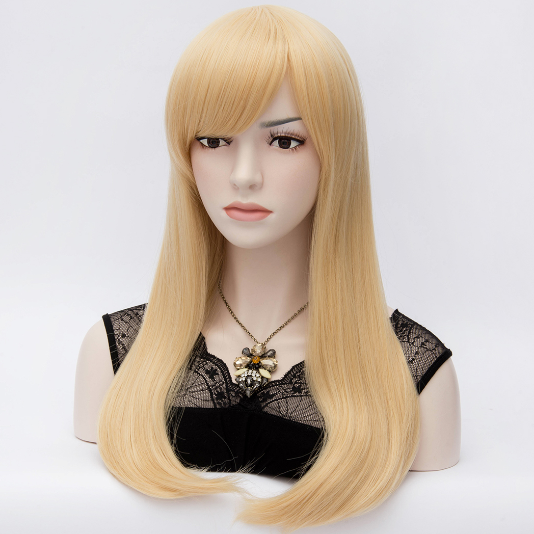 Daily Use Sexy Blonde Natural Straight Cosplay Wig 24 Inches