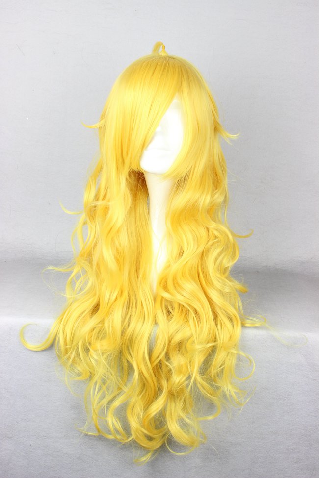 Yang Xiao Long Hairstyle Long Curly Yellow Cosplay Wig 30 Inches