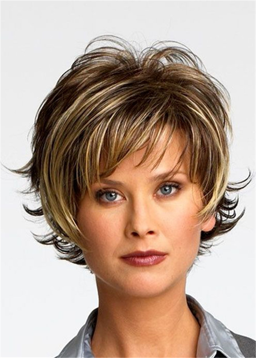 Short Pixie Cut Natural Straight Synthetic Wig 10 Inches