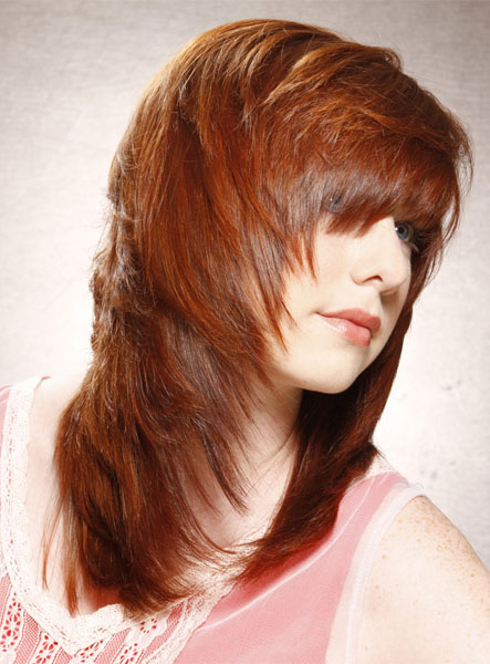 Smooth Amazing Soft Layered Cut Long Straight Wig 100% Human Hair 14 Inches