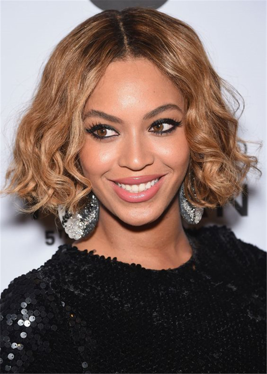 Beyonce Cute Short Hair Style Synthetic Wavy Wig 12 Inches