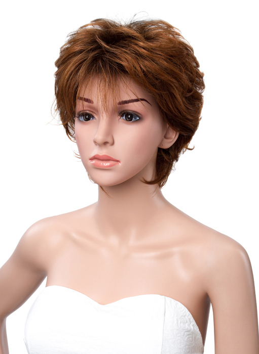 Short Slight Wave Full Bang Capless Synthetic Women Wigs 12 Inches
