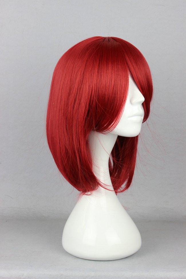 Black Butler Hairstyle Long Straight Red Cosplay Wig 14 Inches