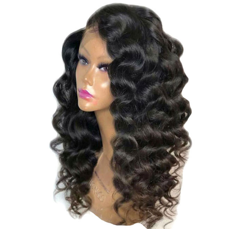 Long Big Curly Synthetic Hair Big Curly Lace Front Wig 24 Inches