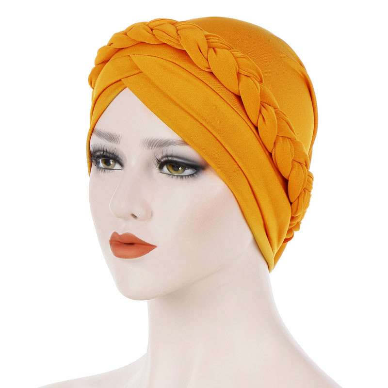 Pure Color Twist Simple Women Turban