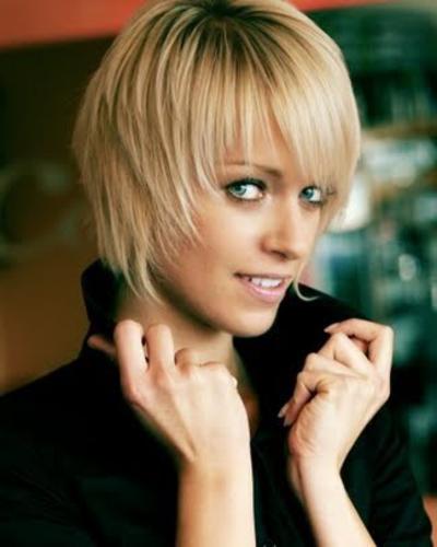 Fascinating Smart Cute Short Straight Blonde Wig 8 Inches