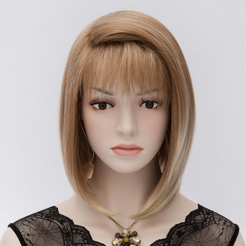Fashionable Angel Heat-Resistant Short Bob Brown Hair Wig 12 Inches