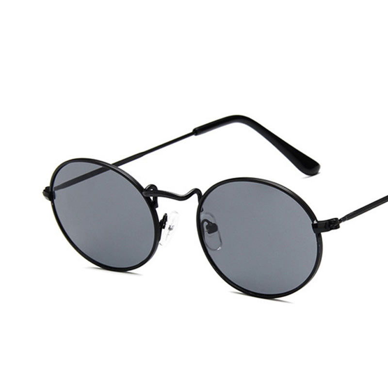 Fashion Style Women/Men's Unisex Metal Frame Resin Lens Oval Shape Sunglasses For Adult 6 Colors