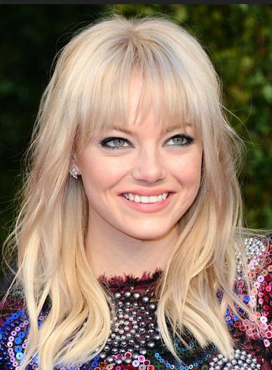 New Arrival 100% Human Hair Emma Stone Long Loose Wavy Blonde Capless Wig 16 Inches with No Tape or Glue