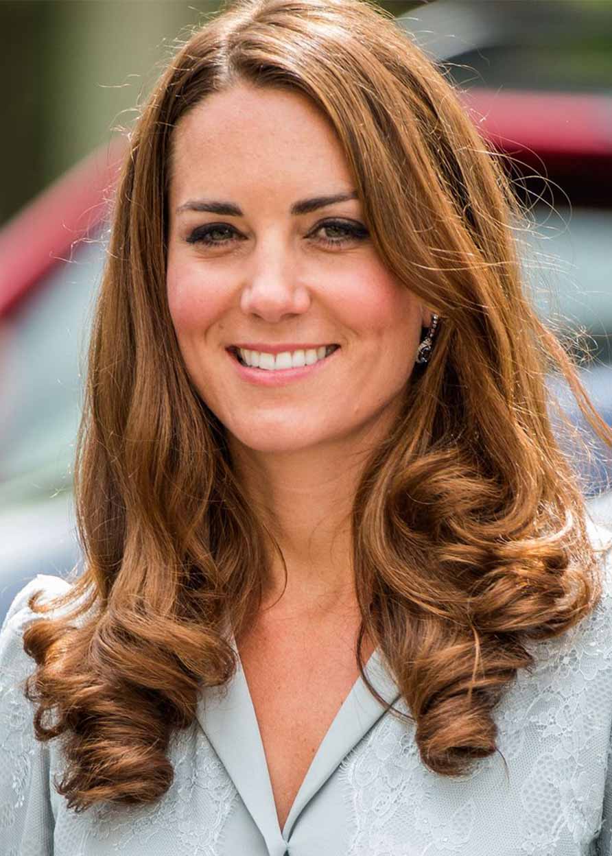 Kate Middleton's Barrel Curls Style Women's Loose Wavy Synthetic Hair Capless Wigs 26Inch