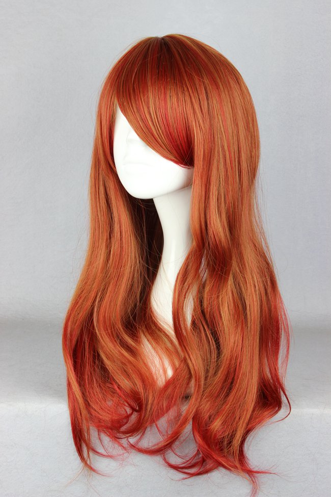 Japanese Lolita Style Gradient Color Brown Cosplay Wigs 26 Inches