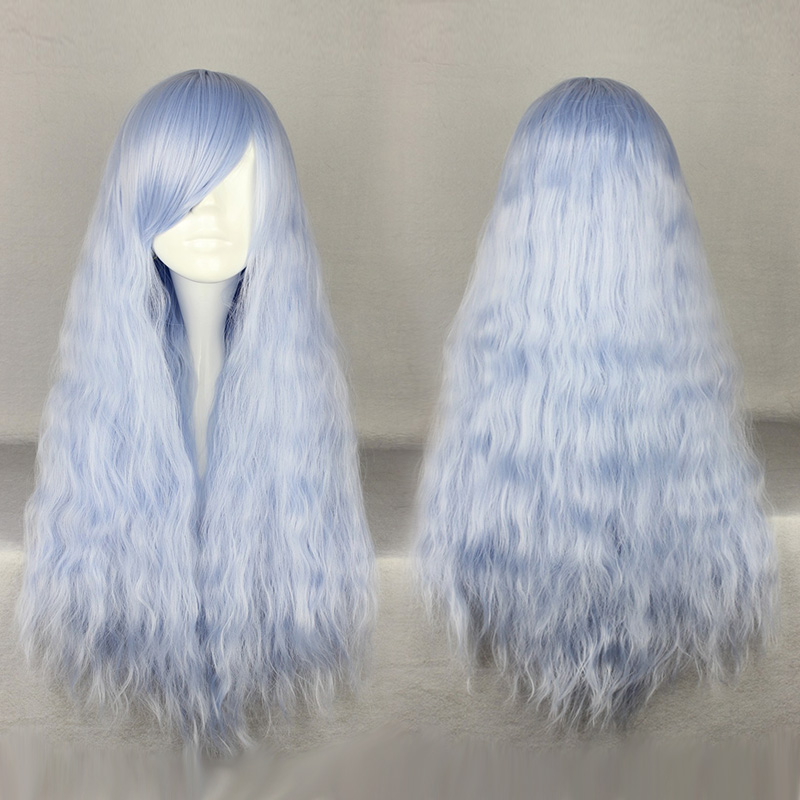 Japanese Lolita Style Ice Blue Cosplay Wigs 28 Inches