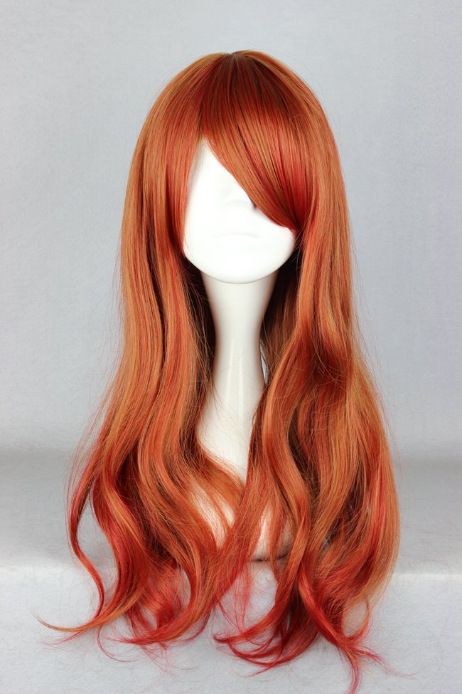 Japanese Lolita Style Gradient Color Brown Cosplay Wigs 26 Inches