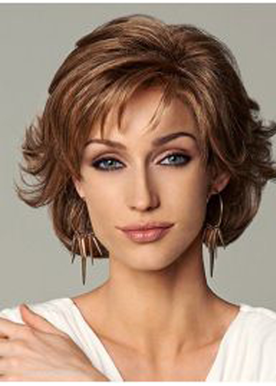 Layered Short Loose Wave Synthetic Hair Capless Wigs 12 Inches