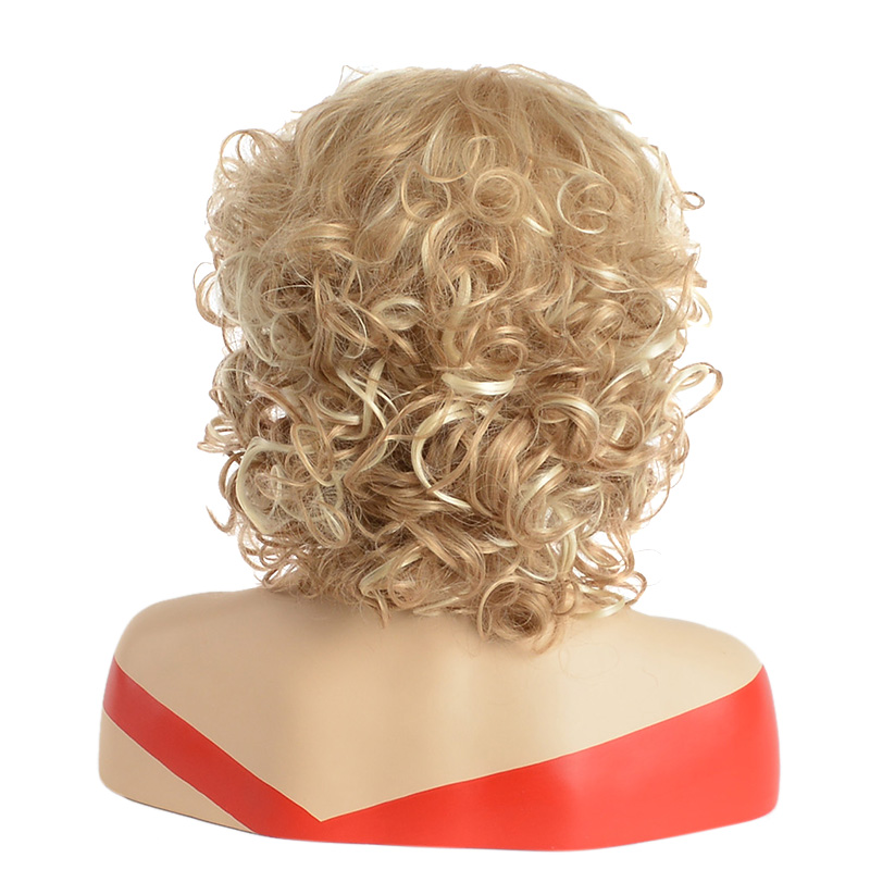Sexy Medium Curly Blonde 16 Inches Synthetic Hair Wig