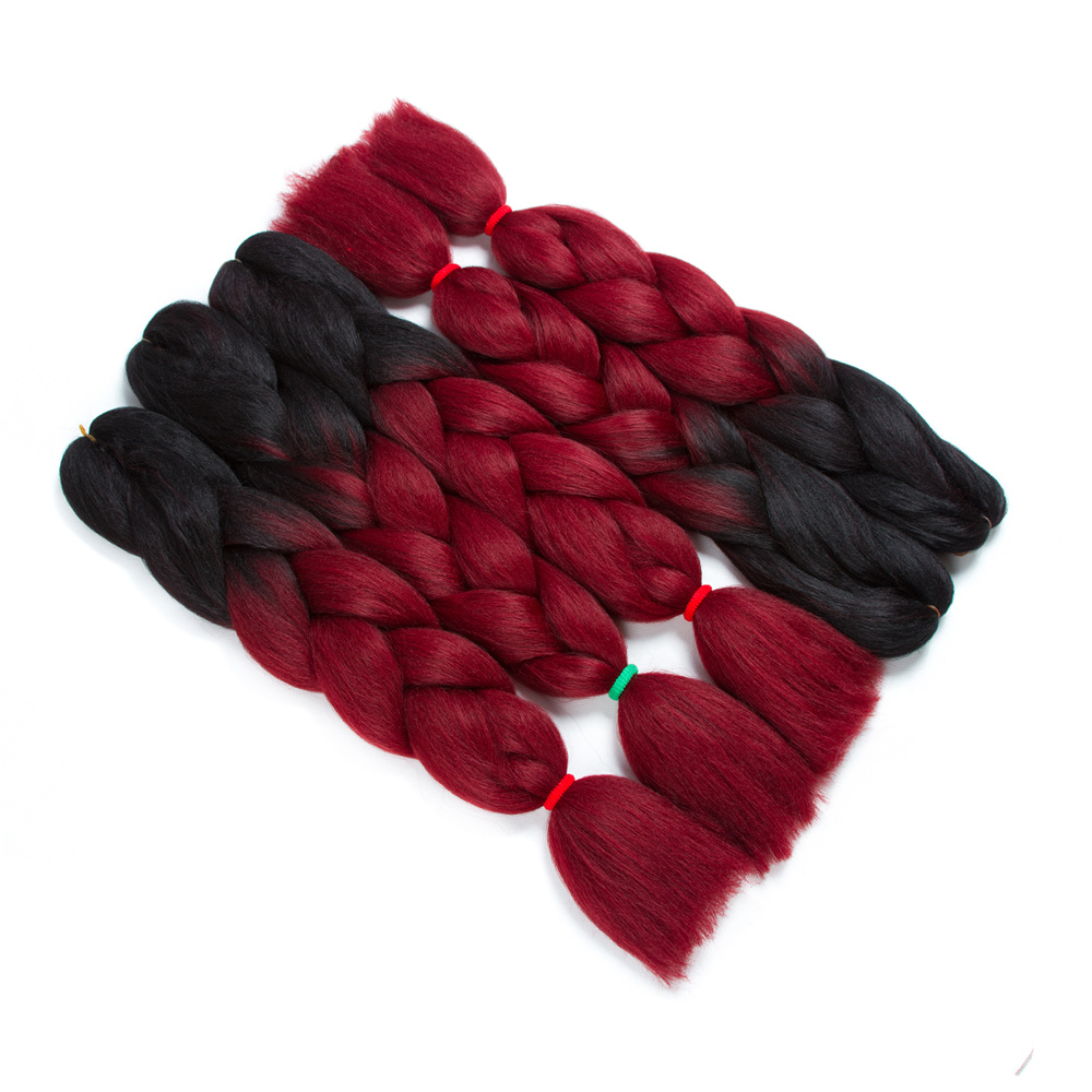 Ombre Synthetic Kanekalon Braiding Hair Crochet Braids False Hair Extensions