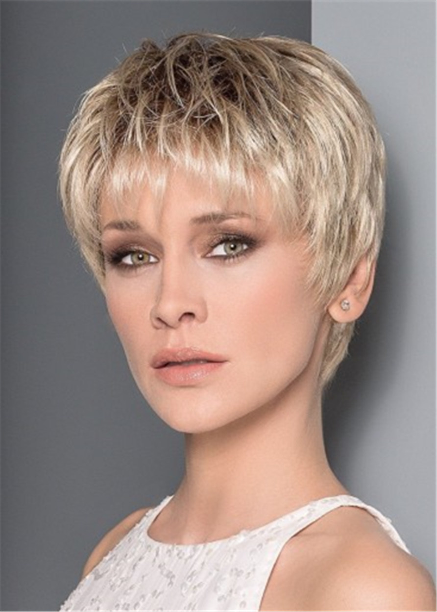 Short Pixie Cut Women Synthetic Hair Wig 10 Inches