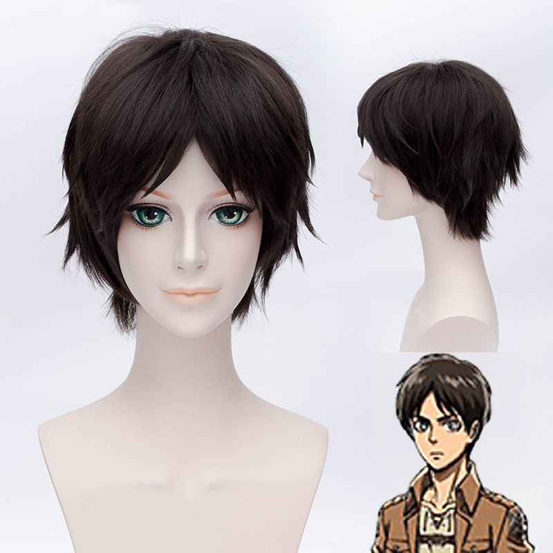 Attack on Titan Eren Jaeger Cosplay Short Straight Wig 12 Inches